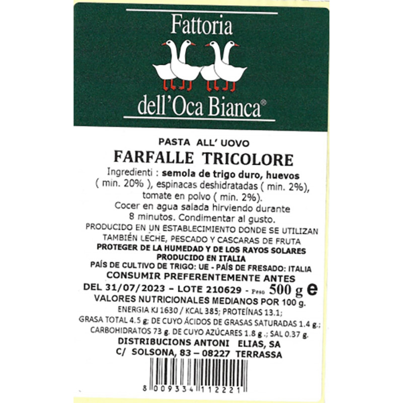 FARFALLE COLOR 500g OCA BIANCA